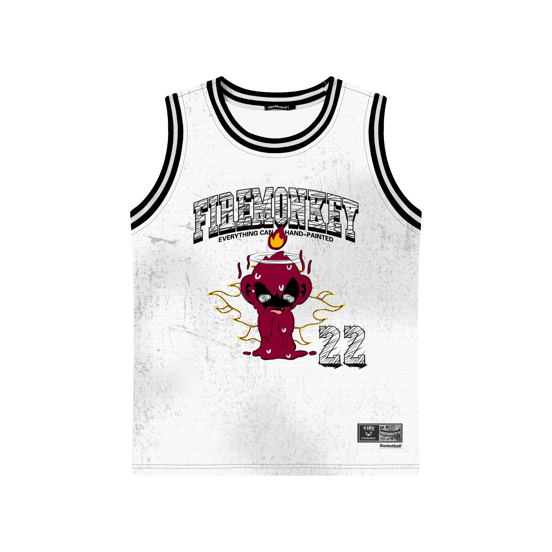 火猴/FireMonkey FireMonkey Street Art Basketball Vest White