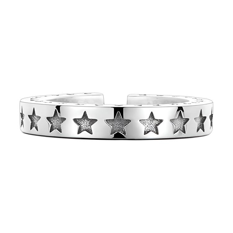 IDEAGEMER Star Ring 925 Silver Adjustable