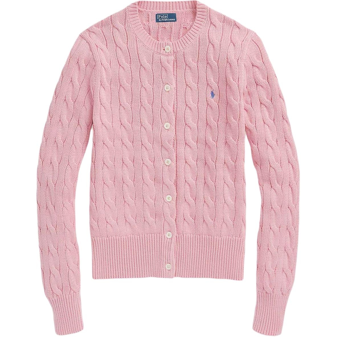 Polo Ralph Lauren Cable-Knit Cardigan Pink
