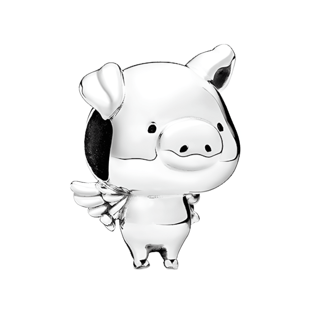 Pandora/潘多拉 Pandora Little Flying Pig Charm Silver