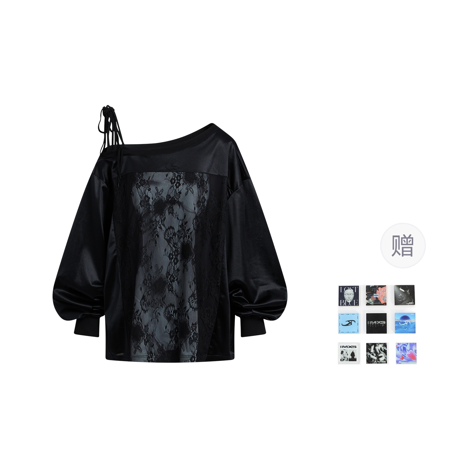 IMXS Long Sleeve Lace Embroidered Tee