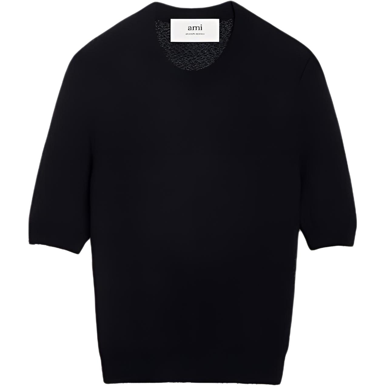AMIPARIS Beaded Crew Neck Cropped T-Shirt T