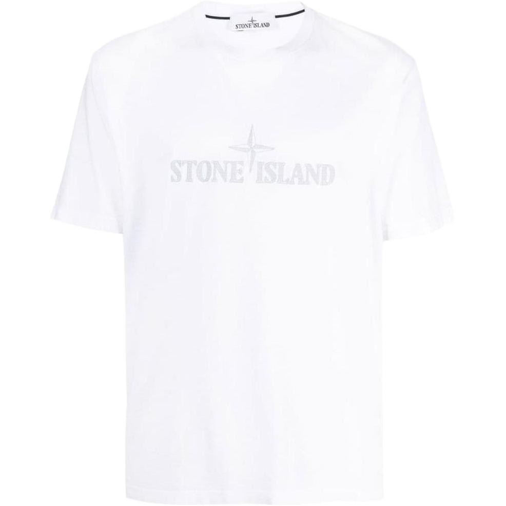 Stone Island SS23 Letter Logo Crewneck Tee White