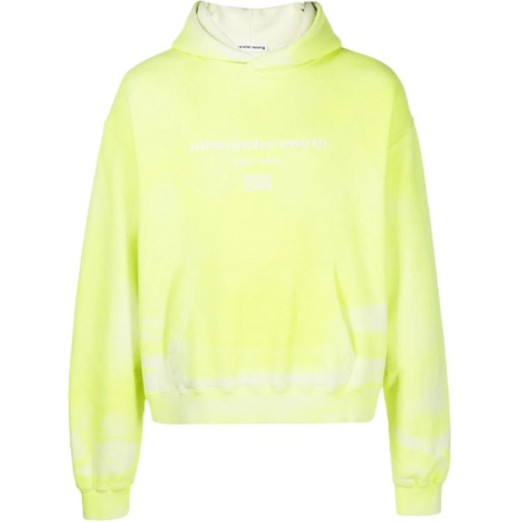 Alexander Wang Logo Tie-Dye Hoodie Yellow