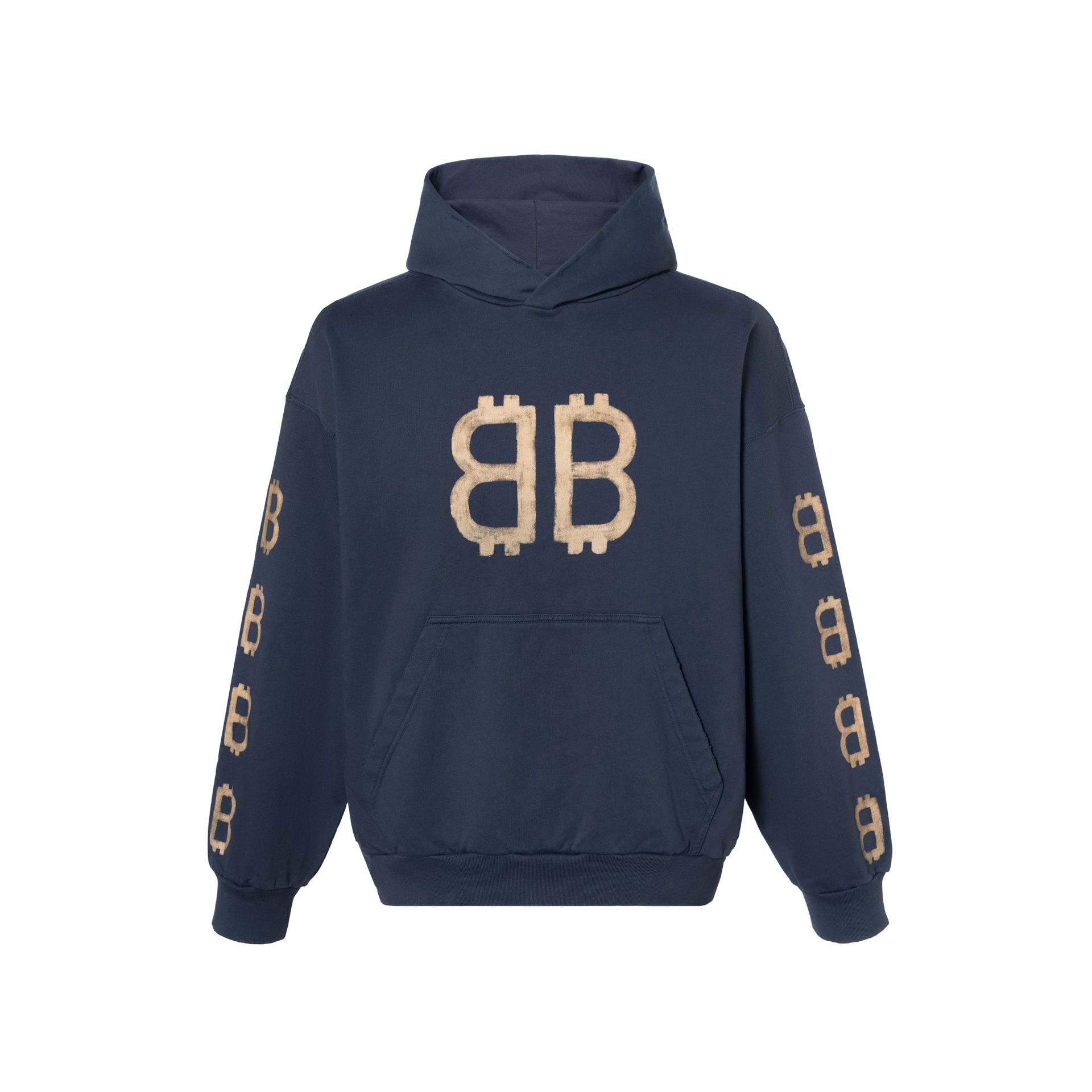 Balenciaga FW24 Logo Hoodie Blue
