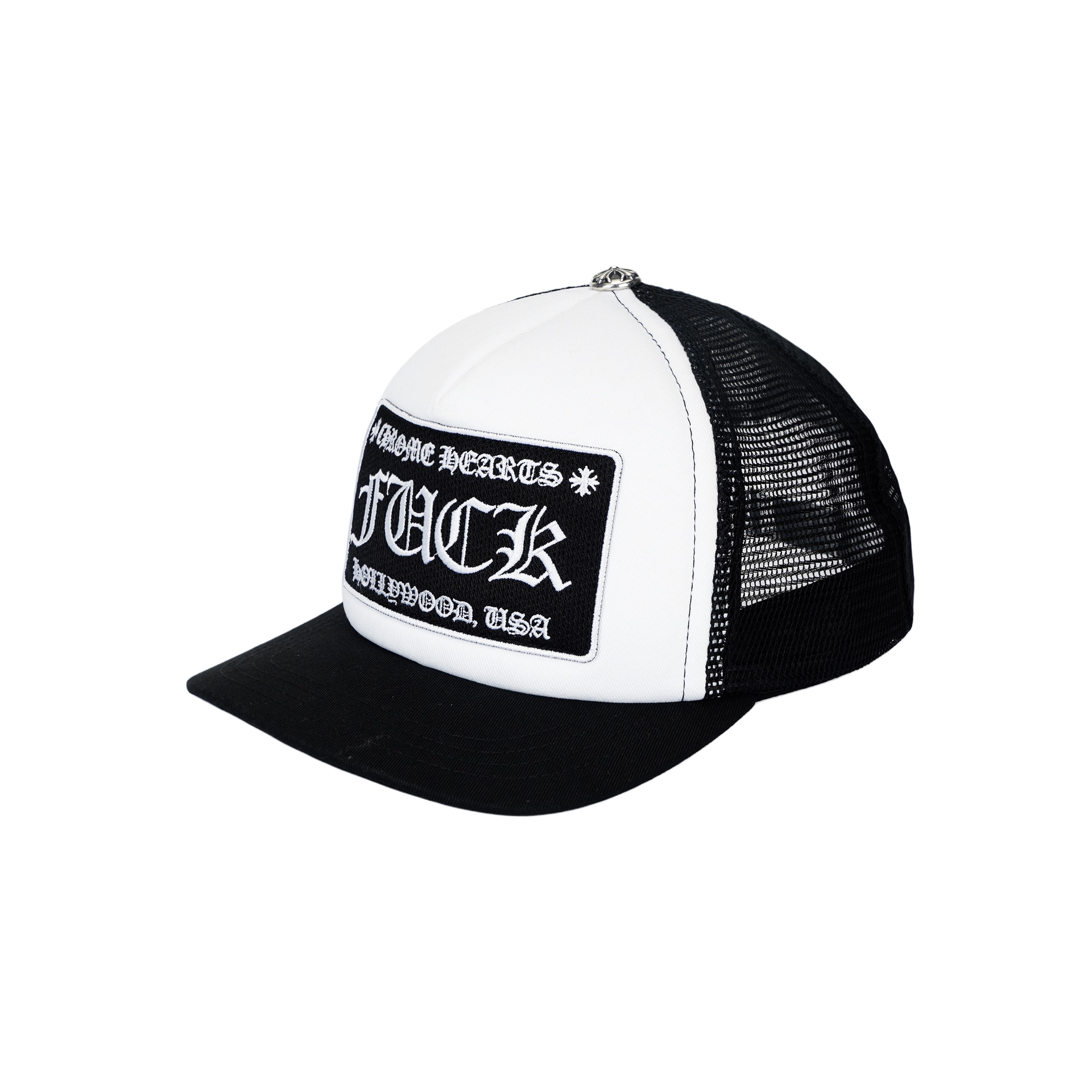 Chrome Hearts 克罗心 字母刺绣设计 织物 棒球帽 男款 黑白色
