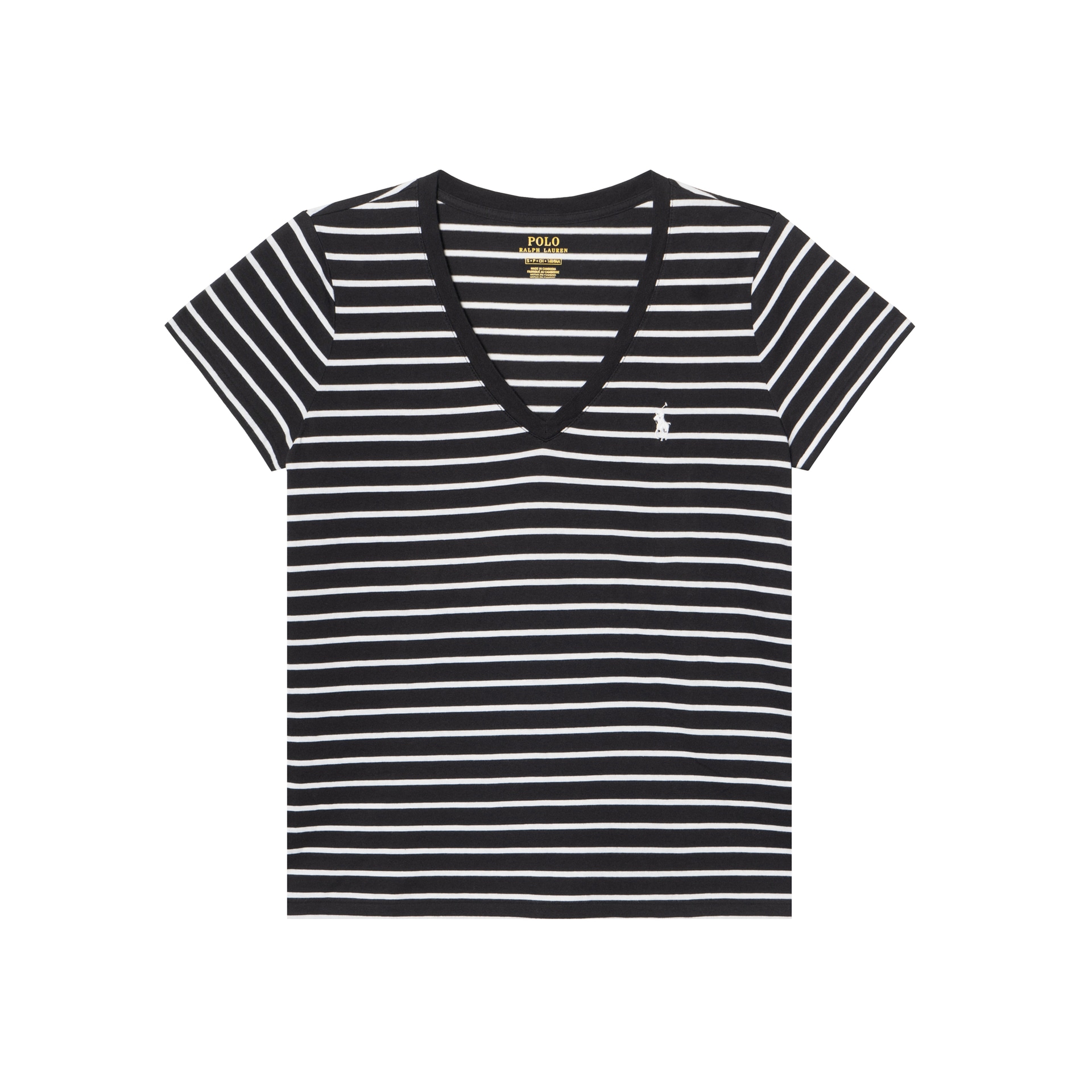 Polo Ralph Lauren Striped Logo V-Neck Tee