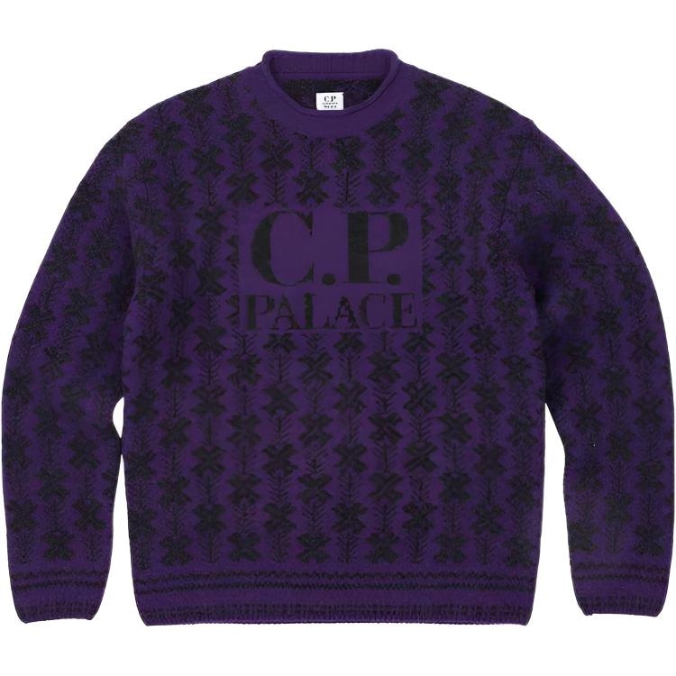 PALACE x C.P.Company Lambswool Knit Purple
